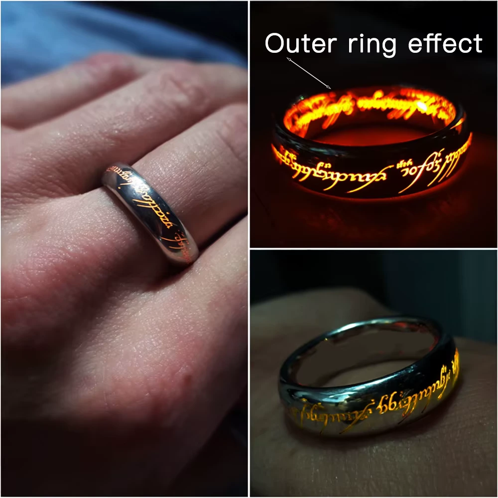 Šperky z nehrdzavejúcej ocele, punkový prsteň s magickou silou a elfskými písmenami, fantasy štýl čarodejníka, unisex, viacfarebné, veľkosti 5-13.